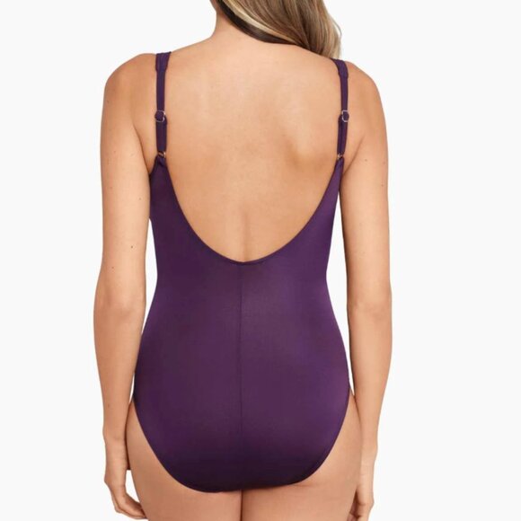 NWT Miraclesuit Sanibel One Piece in Sangria Size 18 - Picture 4 of 4